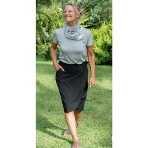 RipSkirt Hawaii Women's Wrap Skirt in Black Length 3 Size L Beach Swim Vacation